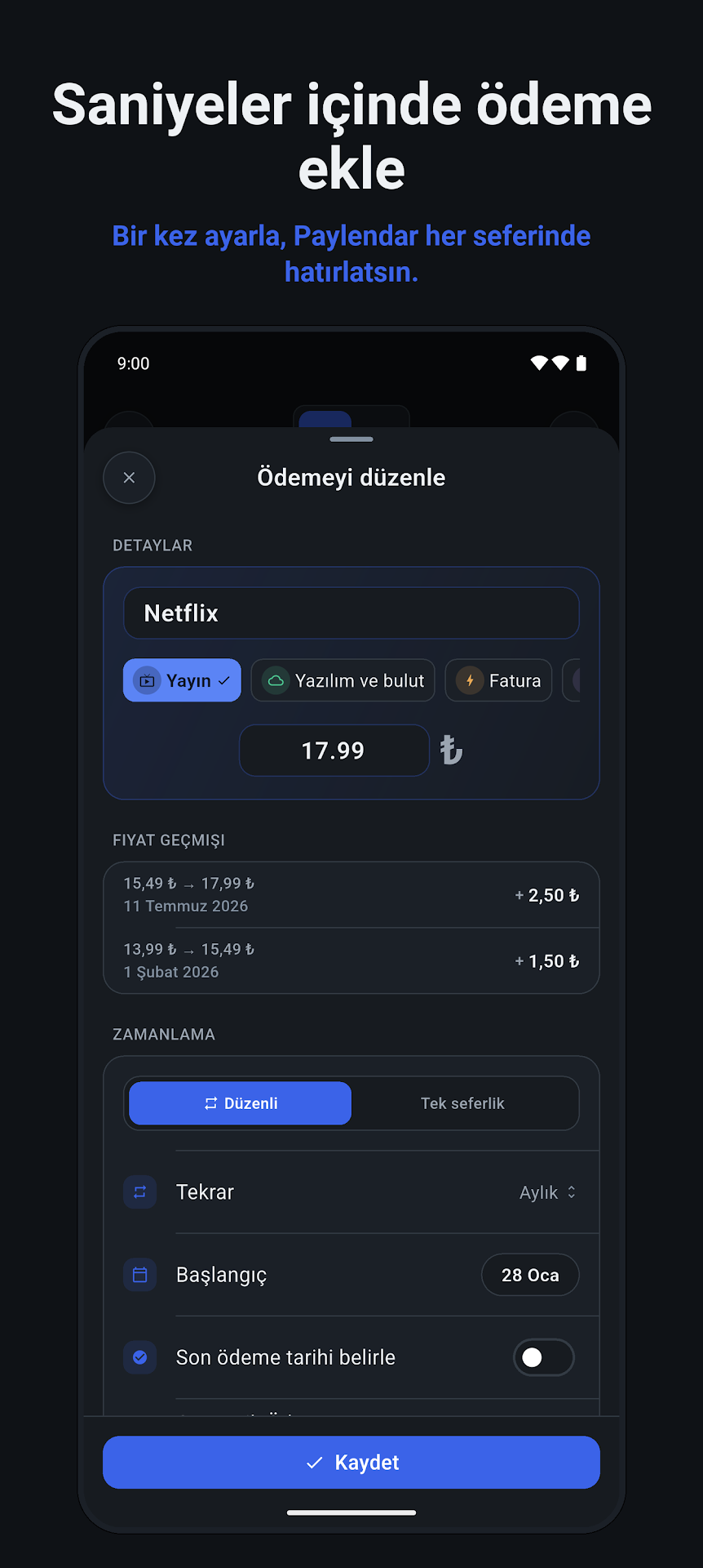 Paylendar ekran görüntüsü 3