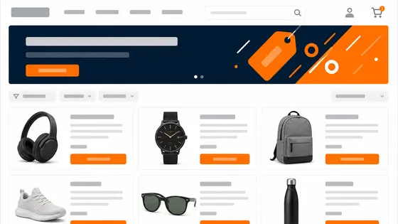E-ticaret mağazası ürün listeleme arayüzü