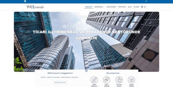 WeConsult web tasarım projesi